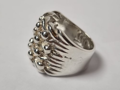 Mens silver keeper on sale ring